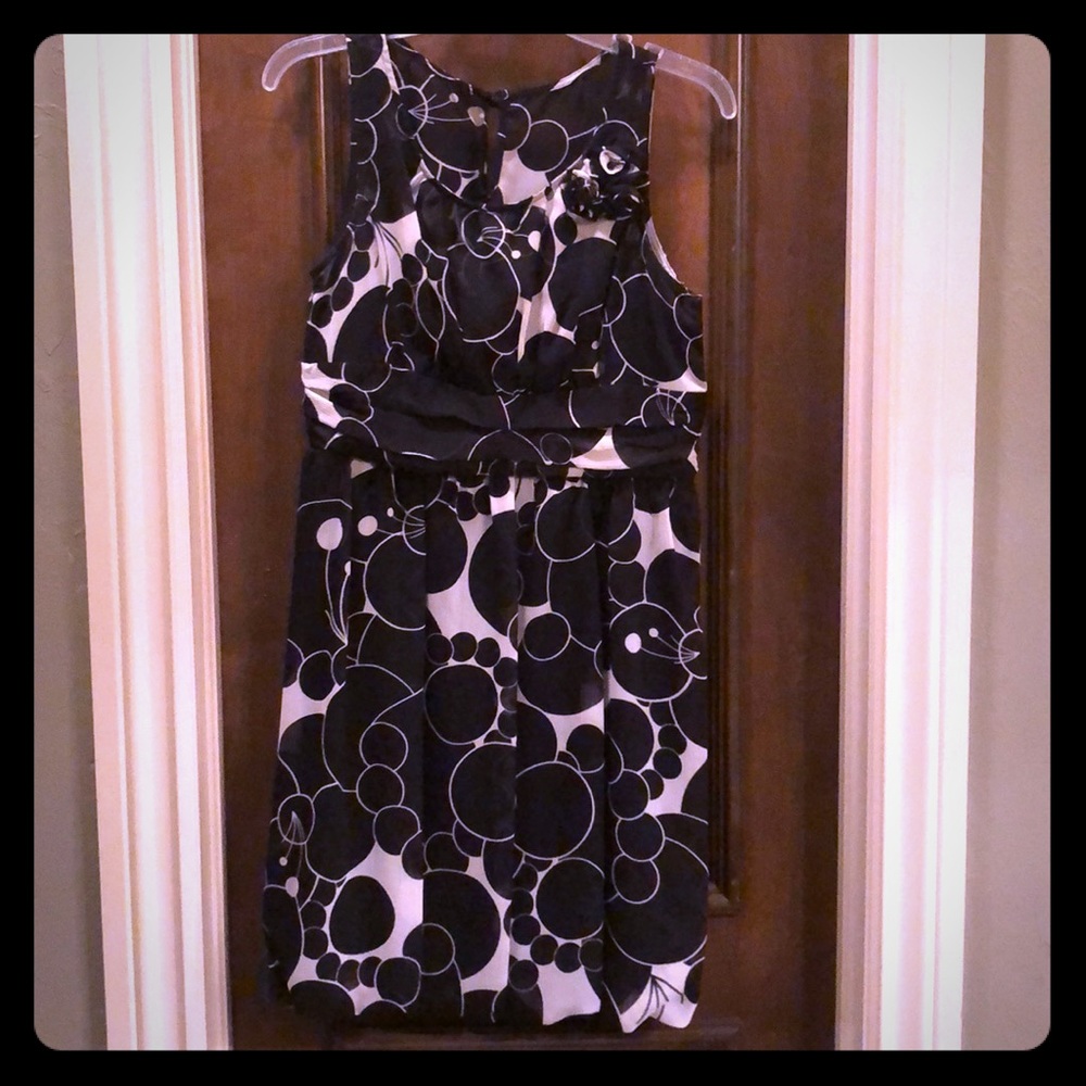 Black white dress